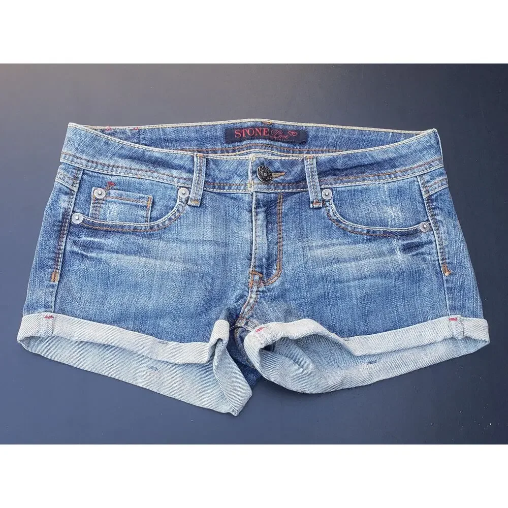 Stone Love Light Washed Denim Blue Jean Shorts | Size 9 - Picture 6 of 6